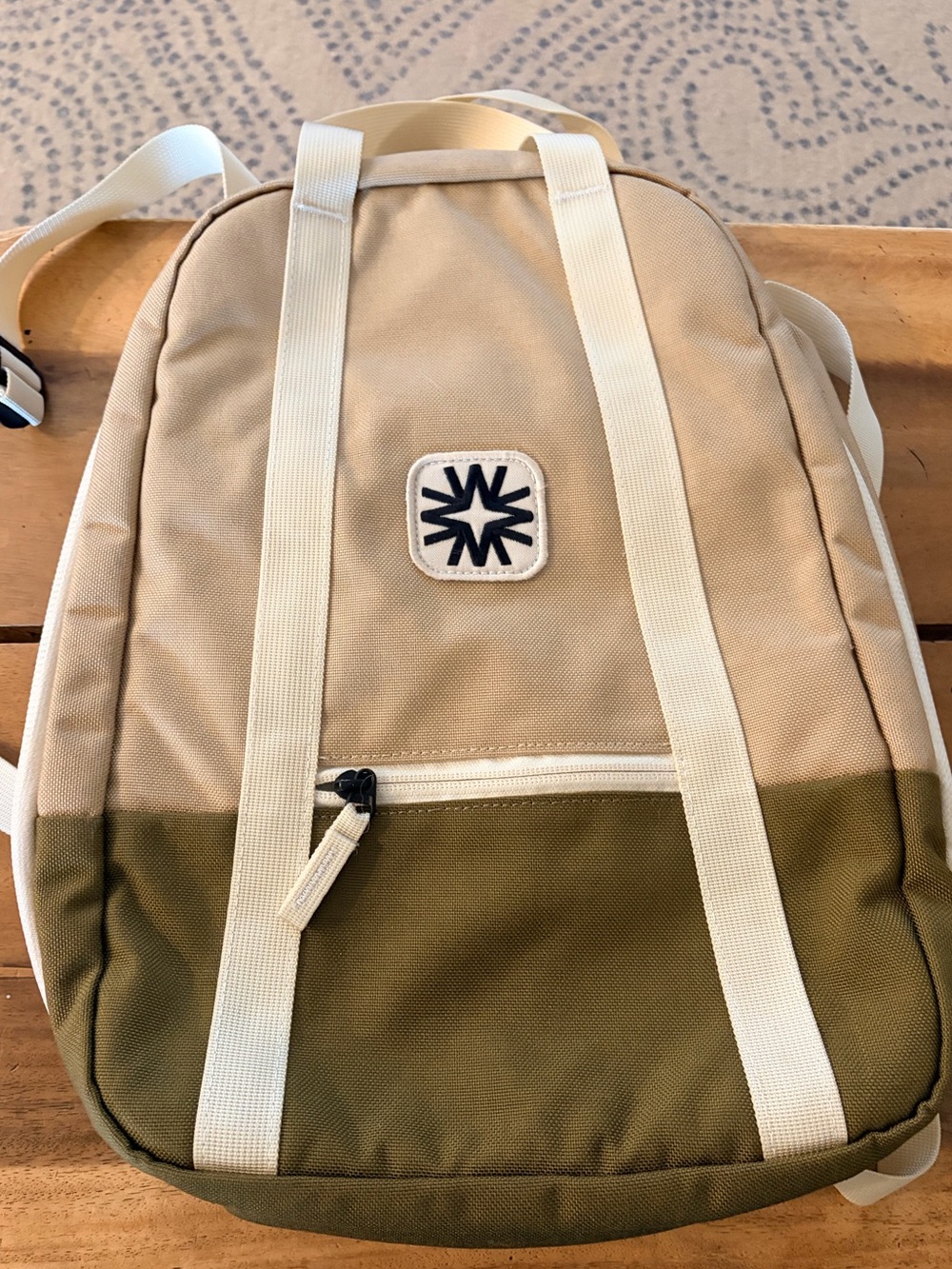 Walker Family Goods Arrow Backpack in Olive/Tan